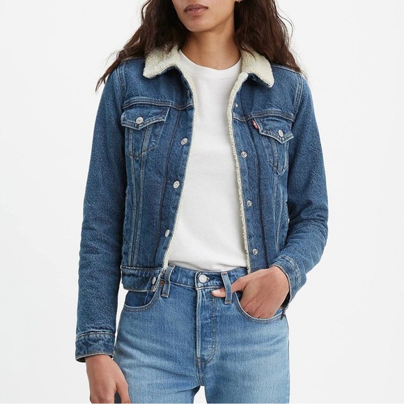 Levi’s Women’s Original Sherpa Trucker Jacket #36136-0037 Sz M - Picture 4 of 17